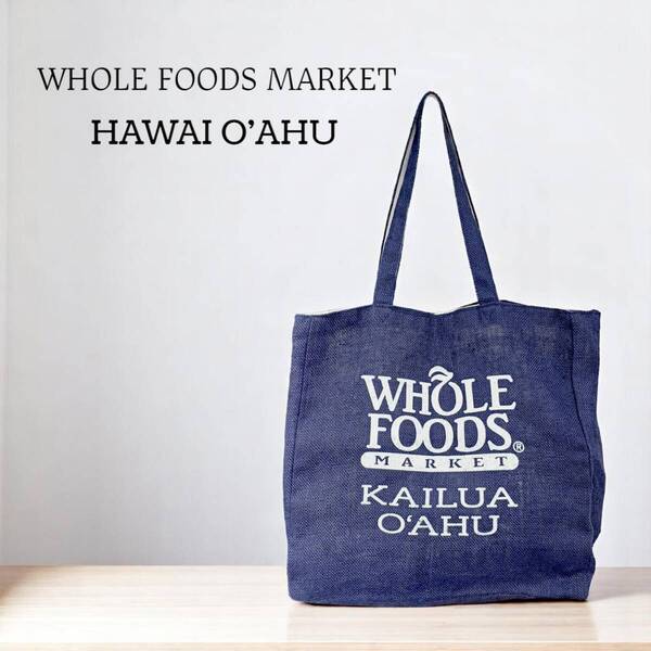 Whole Foods Market KAILUA O'AHU トートバッグ キャンバス / エコバッグ 帆布 手提げ ハワイ ネイビー レディース メンズ