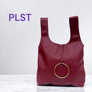 プラステ PLST トートバッグ ショルダーバッグ レッド / 肩掛け 手提げ レディース 赤