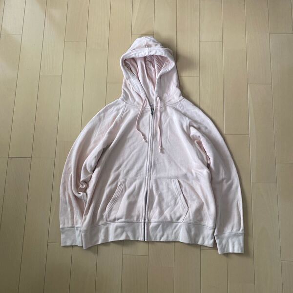 大人気00s old uniqlo ジップパーカー y2k 短丈 ピンク