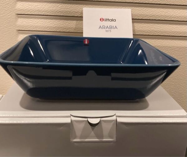再↓人気★iittalaイッタラ★ティーマ スクエアプレート 16×16cm ヴィンテージブルー 国内正規品 箱付き 取扱説明書兼購入証明書付き