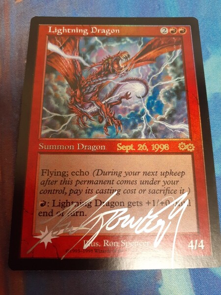 mtg 稲妻のドラゴン 英語 foil プレリ プロモ サインド