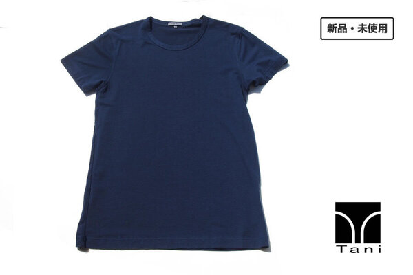 送料無料★新品|未使用|タニ|Tani|Air NOS 丸首半袖Tシャツ|M|ネイビー