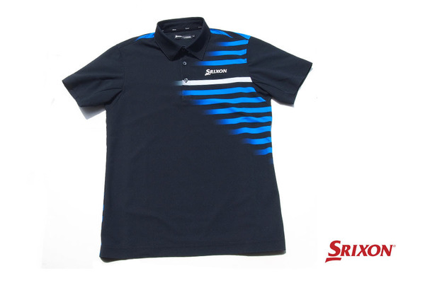 送料無料★【中古】スリクソンバイデサント|srixon by descent|グラフィック半袖ポロシャツ|メンズゴルフウェア|L