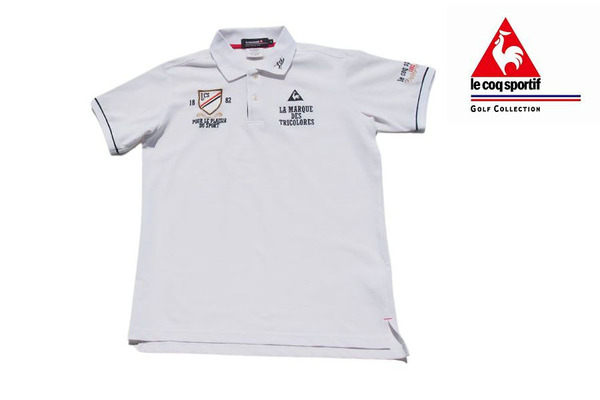 送料無料★【中古】ルコックスポルティフゴルフ|LE COQ SPORTIF GOLF|半袖ポロシャツ|QGMLJA10|メンズゴルフウェア|M