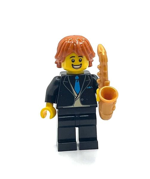 即決 新品 未使用 レゴ ミニフィギュア ミニフィグ ストリートミュージシャン サックス奏者 男性 アーティスト