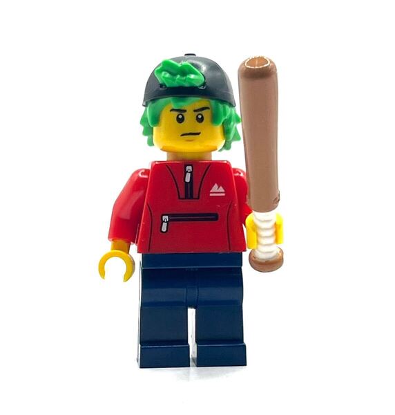 即決 新品 未使用 レゴ LEGO ミニフィグ シティ ミニフィギュア 野球少年 バット 男の子 男性 帽子