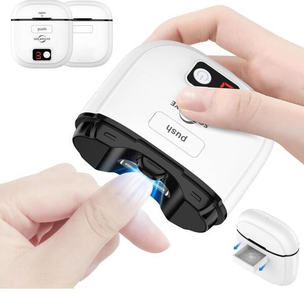 電動爪切りXH01 2in1自動爪切り電動つめきり 爪削り 電動 ネイルケア Type-C 照明LED 3段階スピード