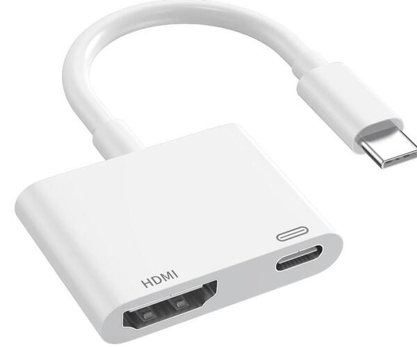 USB Type C HDMI 変換アダプタ 【2025新登場】 iPhone 15 HDMI 変換ケーブル 2in1 4K