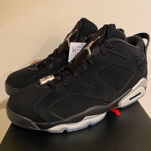 NIKE AIR JORDAN 6 RETRO LOW 27.5cm US9.5 ナイキ エア ジョーダン 6 ロー 304401-003 Chrome Black クローム ブラック