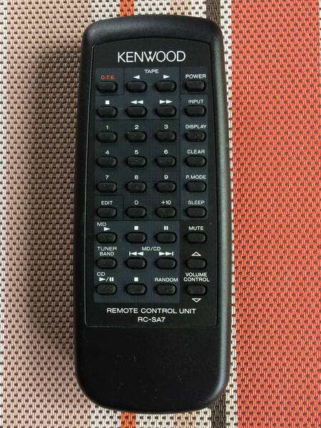 送料無料★KENWOOD★ケンウッド★純正★オーディオ★R-SA7 用リモコン★RC-SA7★中古★動作品★返金保証あり★