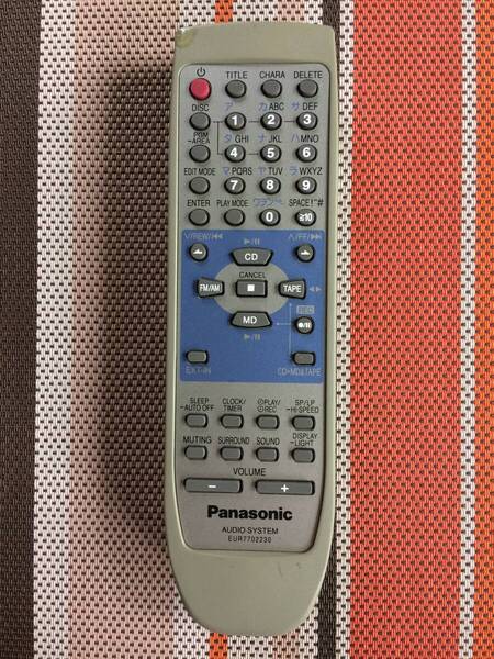 溶け跡あり★送料無料★Panasonic★パナソニック★純正★コンポ★SC-PM57MD 用リモコン★EUR7702230★中古★動作品★返金保証あり★