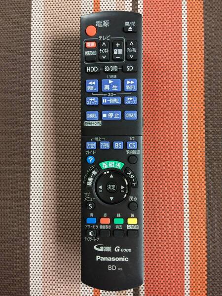 送料無料★Panasonic★パナソニック★純正★BDレコーダー用リモコン★N2QAYB000554★中古★動作品★返金保証あり★