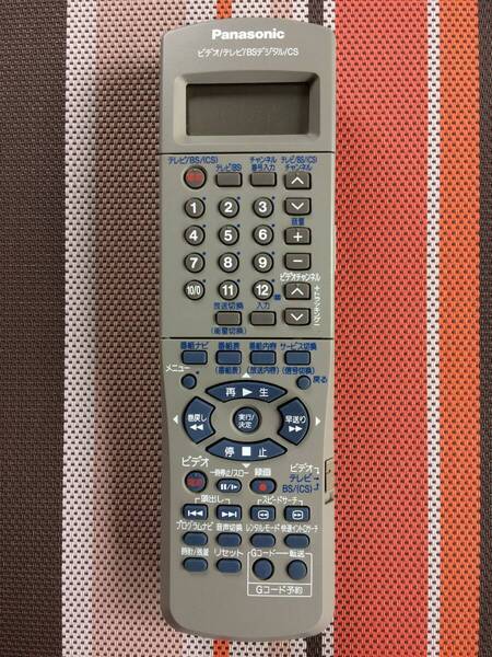 送料無料★Panasonic★パナソニック★純正★ビデオデッキ用リモコン★EUR7901KC0★中古★動作品★返金保証あり★