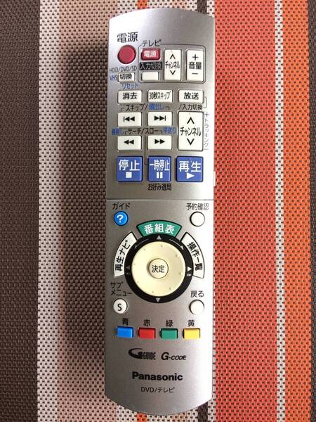 背面擦れあり★送料無料★Panasonic★パナソニック★純正★DVDレコーダー用リモコン★EUR7658YC0★中古★動作品★返金保証あり★