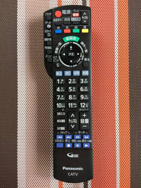送料無料★Panasonic★パナソニック★純正★CATV用リモコン★N2QAYB000901★中古★動作品★返金保証あり★