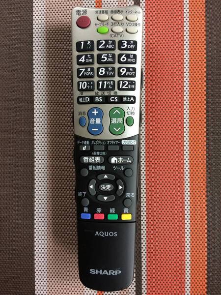 送料無料★SHARP★シャープ★純正★テレビ用リモコン★GA835WJSA★中古★動作品★返金保証あり★