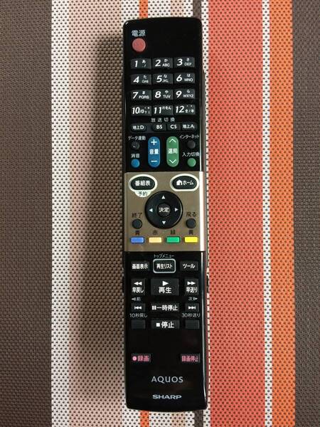 背面細かい傷あり★送料無料★SHARP★シャープ★純正★テレビ用リモコン★GA863WJSA★中古★動作品★返金保証あり★
