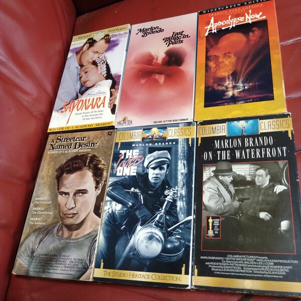 マーロン・ブランド 映画 VHS 6本セット 米国版 日本語字幕なし MARLON BRANDO 波止場 乱暴者 地獄の黙示録 サヨナラ ほか