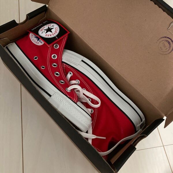 新品未使用品 コンバース 23センチ CONVERSE キャンバス オールスター HI M9621 32060182 レッド 正規品 スニーカー 靴 ハイカット