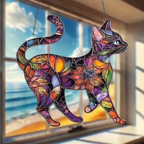 カラフルキャット サンキャッチャー アクリル板(2D)