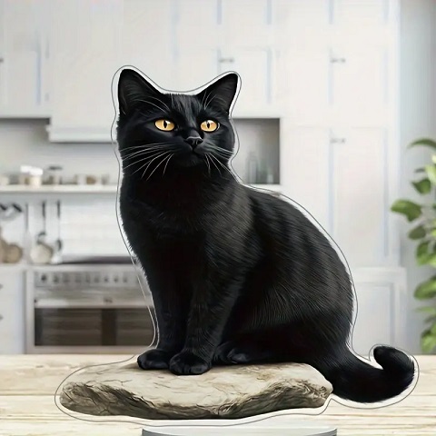 黒猫(o) アクリル板(2D)