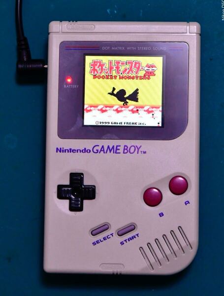 ゲームボーイ 初代 IPS液晶換装品 USB DCケーブル付き グレー