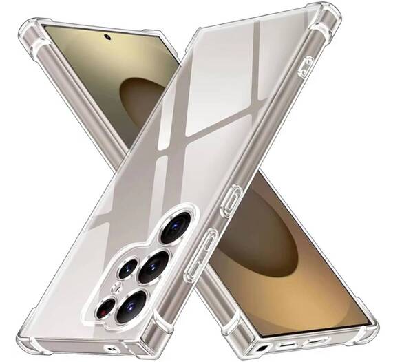 Galaxy S25 Ultra ウルトラ クリア TPU ショック軽減 ケース カバー SC-52F SCG32 s25U ストラップホール ソフトケース 透明 スマホケース