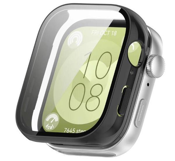 Huawei Watch Fit3 ファーウェイ フィット3 ガラス 保護 ケース ブラック カバー フィルム 交換ケース スマートウォッチ fit3 ハードケース