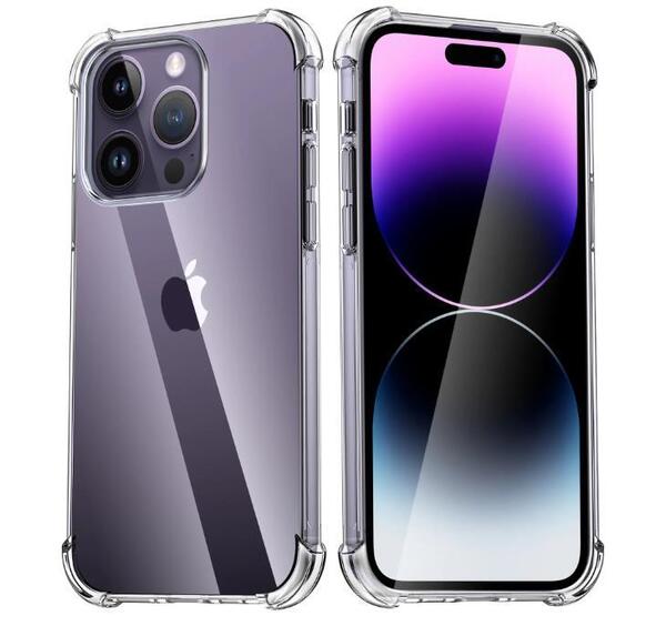 iphone15 Pro クリア ラバー シリコン ショック軽減 ケース カバー 透明 TPU ソフトケース アイフォン 15 プロ 15pro スマホケース