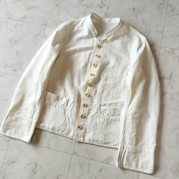 アナトミカ 日本製 ドルマンジャケット オフホワイト リネン混 M~L相当 ANATOMICA DOLMAN アイボリー 生成り コットン 麻