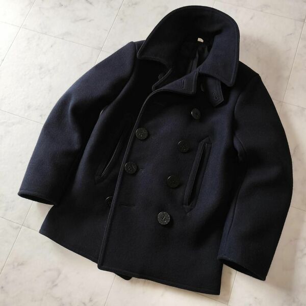 バズリクソンズ ピーコート ネイビー ウールメルトン BR11554 ネイビーS BUZZ RICKSON'S JACKET PEA COAT U.S. NAVY 10ボタン