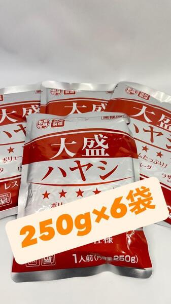 0003 レトルトカレー大盛ハヤシ250g 6袋