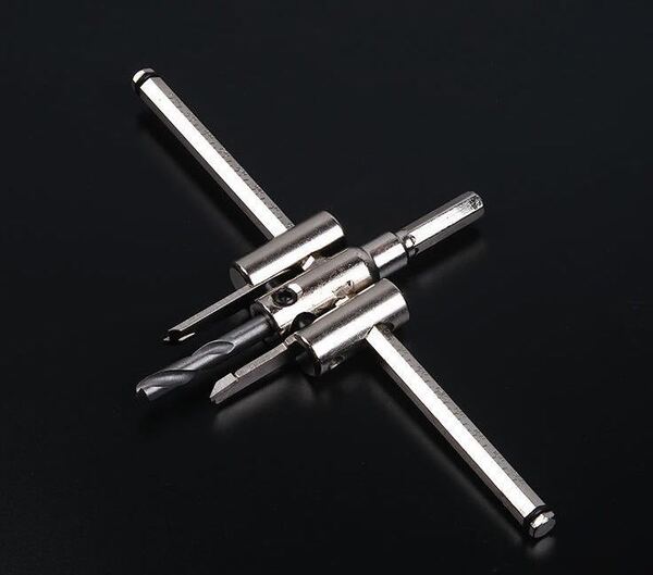 自在 錐 4-30cm サークル カッター 丸穴 穴あけ 六角軸 Φ10mm キリ 電動 ドリル 合板 石膏 ボード