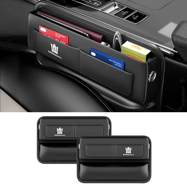 CROWN 専用ロゴ シートサイドポケット 車 クラウン 17系 18系 20系 専用】隙間収納ボックス 30系 200系 210