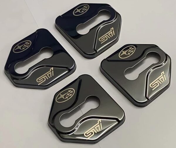 スバル用 ドア ストライカーカバー ガーニッシュ 4PCS 1台分 ステンレス レヴォーグ インプレッサ WRX レガシィ XV