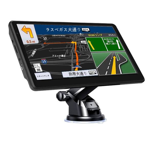新版地図 7インチ ポータブルナビ 車用ナビ カーナビ 車載 ナビゲーション 車線案内 ポータブルカナビ (CAR-N01)