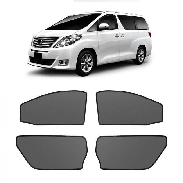 新型 アルファード ヴェルファイア 20系 メッシュカーテン マグネット式 遮光 換気 サイドバイザー 車用 ALPHARD VE