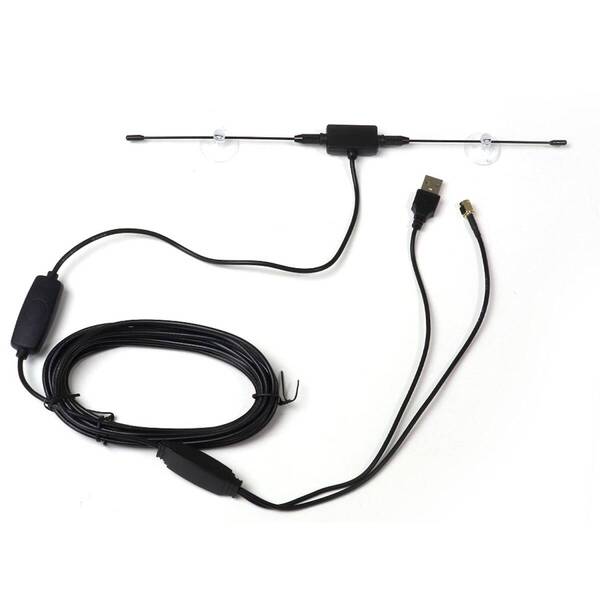 ワンセグ TV フルセグ UHF VHF DC12V ブースター内蔵 吸盤付き 吸盤付き 高感度 ロッド SMA端子 ダイポール型