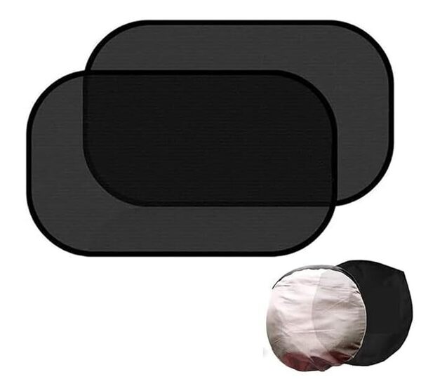 車用サンシェード サイド 2枚入 静電気式 ピタッとくっつく UVカット 車窓日よけ カーシェード 車 日除け 遮光 断熱 紫外線