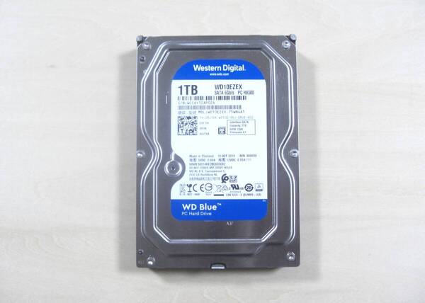 【即決・送料無料】Wesstern Digital Blue 1TB 3.5インチ HDD 25mm WD10EZEX Serial ATA【正常動作品】