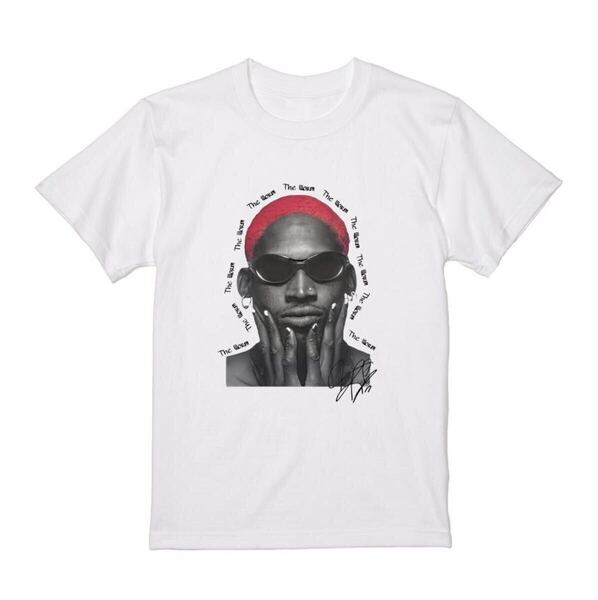 ロッドマン サングラス Tシャツ バスケ 半袖 白XLサイズ 90年代 ヒップホップ ラップ ビンテージ プリント ストリート しっかり生地 ビッグ