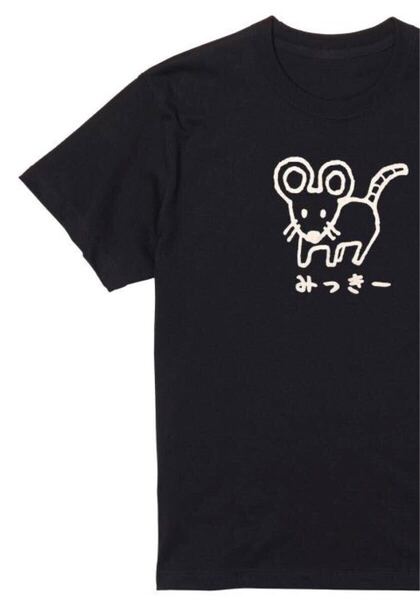 送料込み みっき─ ネズミ Tシャツ 半袖 黒Mサイズ 大阪名物 なんでやねん ギャグ ネタ ウケ狙い パロディ おもしろ ボケ プリント