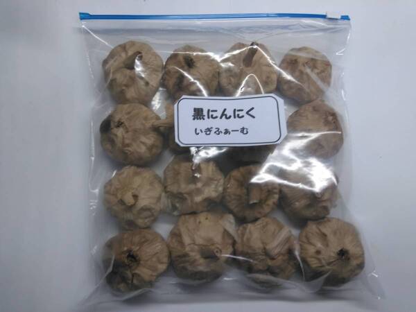 熟成黒にんにく 4L(大玉)16個 自家製 ドライタイプ(乾燥し硬め) 高血圧、体調改善に美味しく対応!20250518-16D