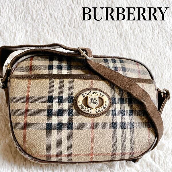BURBERRY バーバリー ノバチェック PVC ホースロゴ ショルダーバッグ