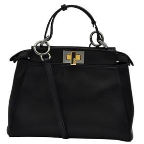 FENDI フェンディ 極美品 ミニピーカブー ショルダーバッグ ブラック 8BN244