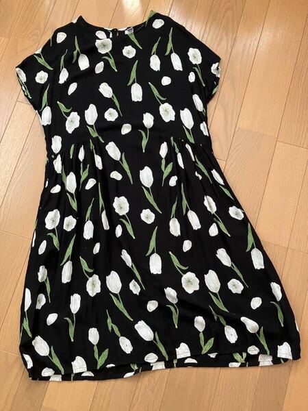 ☆☆haco購入 花柄 ワンピース フレンチスリーブ