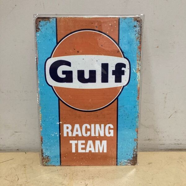 ガルフ Gulf アメリカン雑貨 ブリキ看板 メタルサインプレート インテリア レトロ サイン レーシング Gulf