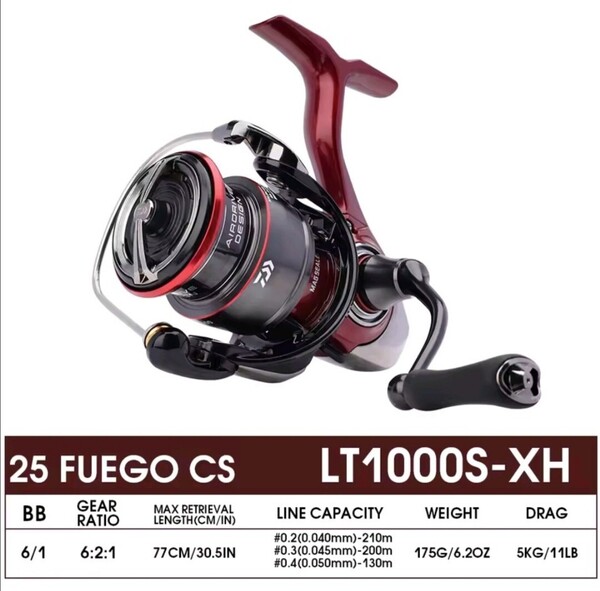 新品未使用 海外モデル フルベアリング 2025 DAIWA FUEGO CS LT 1000S-XH ダイワ 国内発送 カルディア フリームス レガリス レブロス