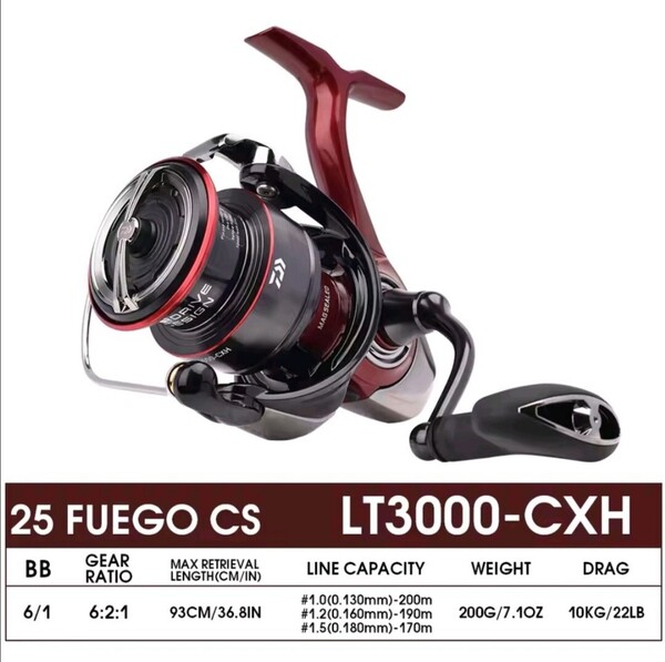 新品未使用 海外モデル フルベアリング 2025 DAIWA FUEGO CS LT 3000-CXH ダイワ 国内発送 カルディア フリームス レガリス レブロス