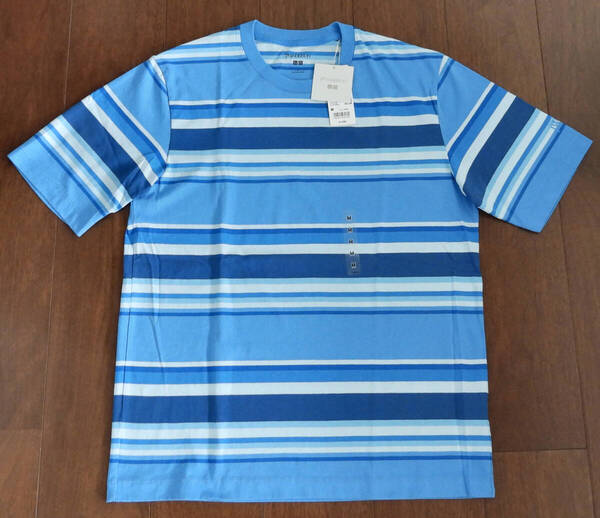 UNIQLO ユニクロ JW ANDERSON ボーダーTシャツ メンズ Mサイズ ブルー【新品未使用】